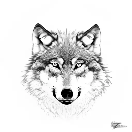 Wolf With A Rose In His Mouth