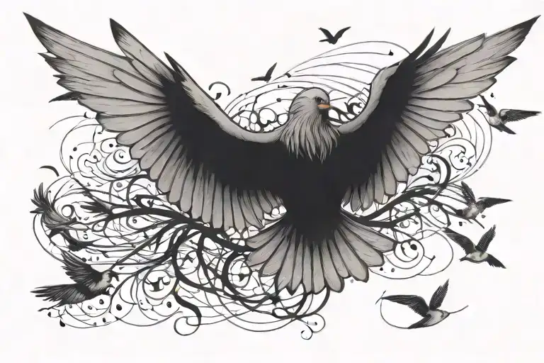Freedom With Birds Flying