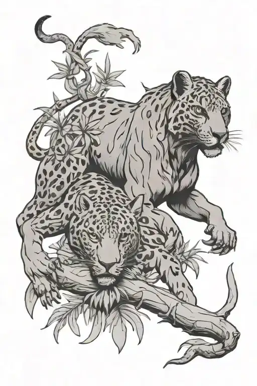 Mowgli And Bagheera Jungle Book