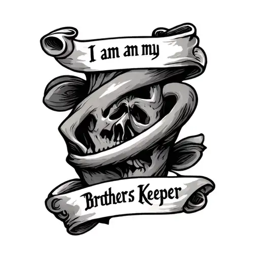 I Am My Brothers Keeper Forarm With A Scroll
