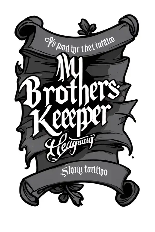 My Brothers Keeper Quote With A Scroll