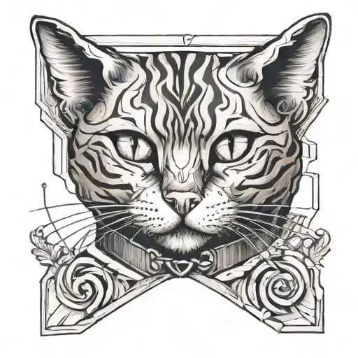 A Cat Shaped As A C Next To A B Made Out Of Baguette