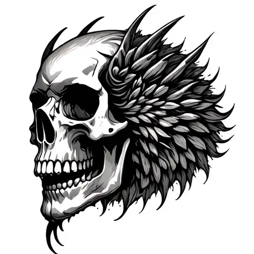 Monarch With Skull Pattern Forming The Shape