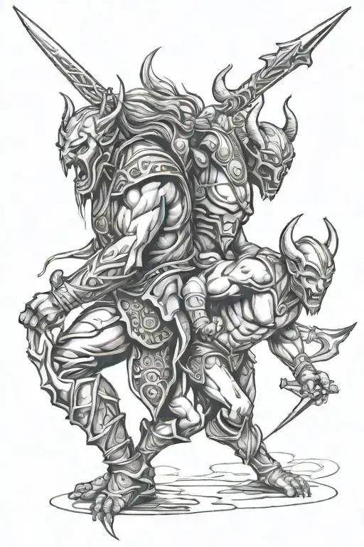 Warrior And Demon