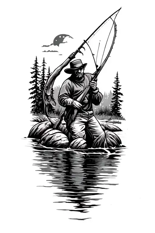 Outdoor Scene Fishing Hunting Scene