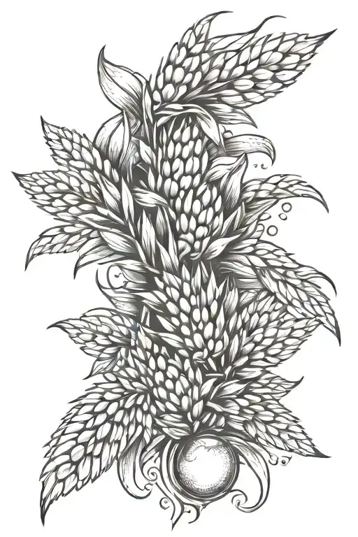 Mountain Hop Barley Grains And Water