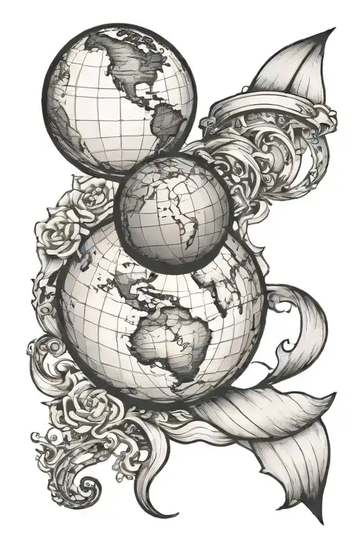 Globe With Sailboat Floating