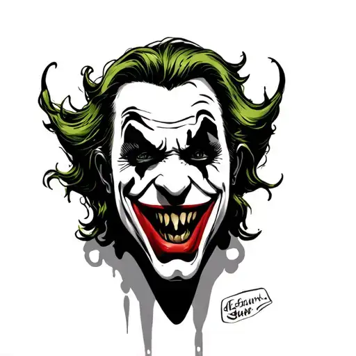 Joker Grin Taking Off Tragedy Mask