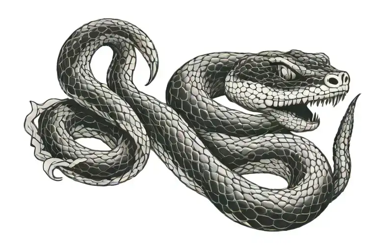 Snake Wrapped Around Collar Bone