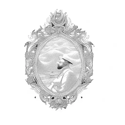 A Black Ornate Frame