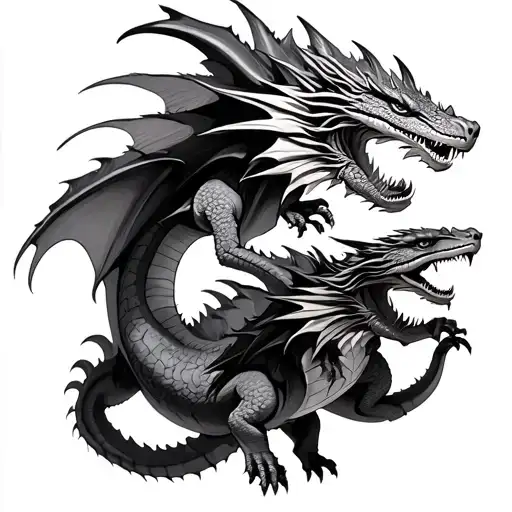 Big Dragon 3 Baby Dragons Flying