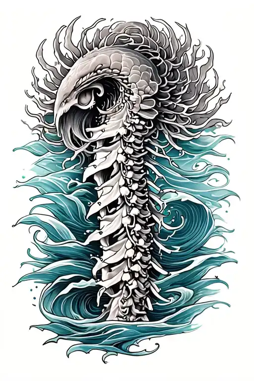 Ocean Themed Spine