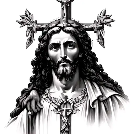 A Cross With Jesus Christ And More Religious