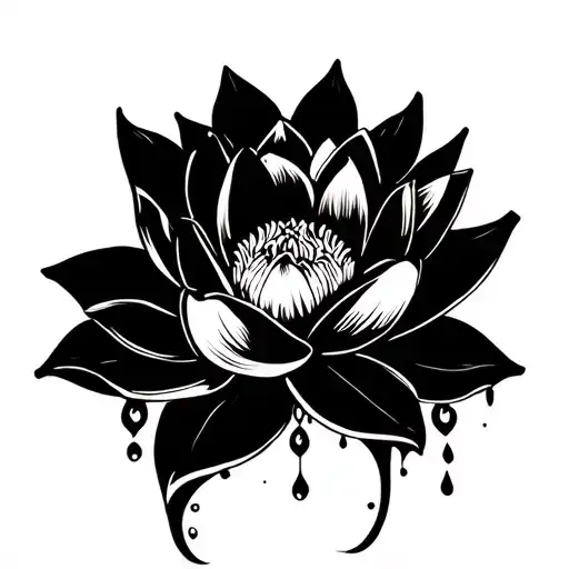 Lotus Flower Tear Ornament