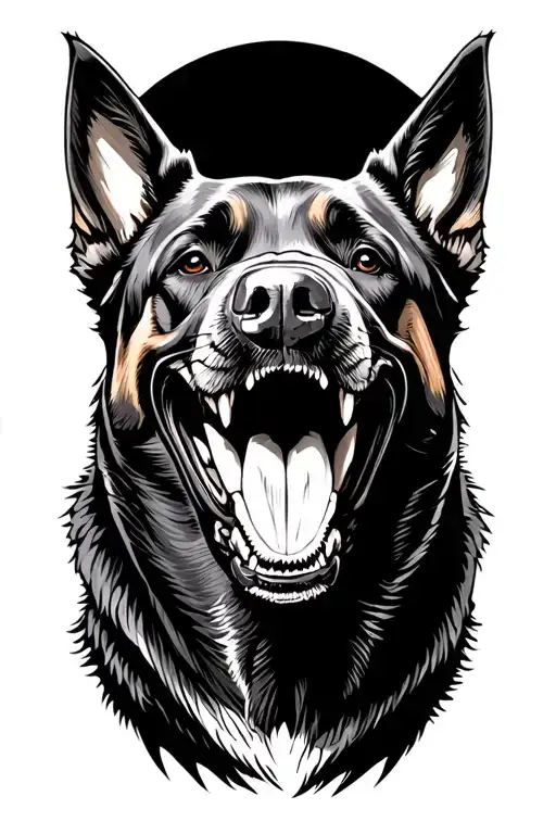 Belgian Malinois Vicious Growling