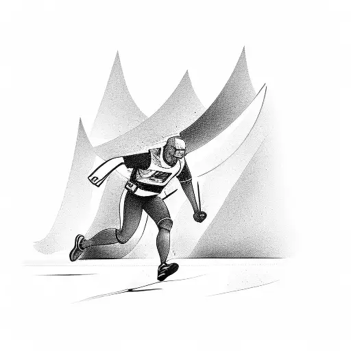 Runner Crossing Finish Line