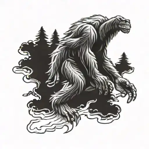 Bigfoot Being Abducted By Ufo