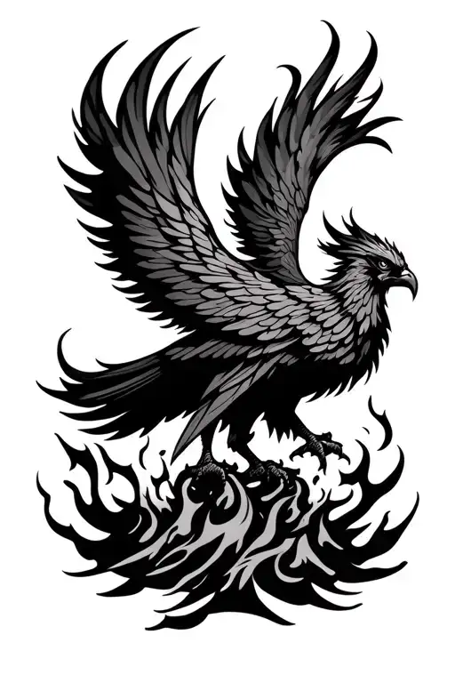 Tribal Phoenix Emerging Victoriously From The Ashes