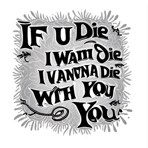 I Want A Tattoo From The Mother With Him In Writing From The Song If U Die I Wanna Die With You Tattoo