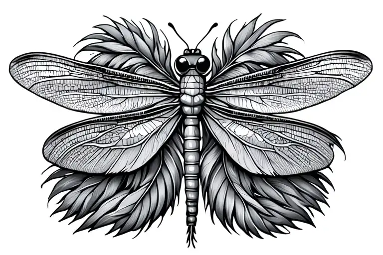 Feather Dragonfly Butterfly