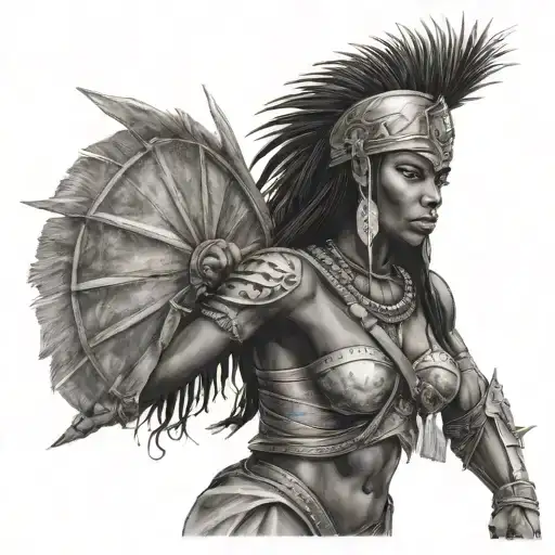 Caribbean Woman Warrior Standing