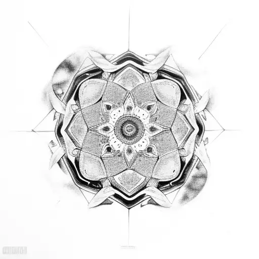Car Parts Forming A Mandala