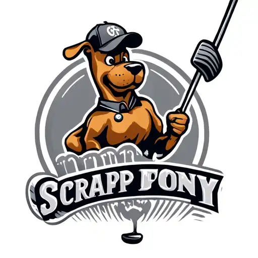 Scrappy Doo Holding Golf Club Logo