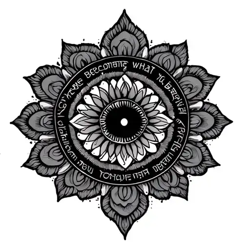 You Become What You Believe In Sanskrit With Mandala In Background