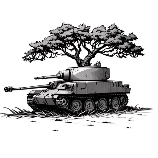 Tank Going Up A Tree