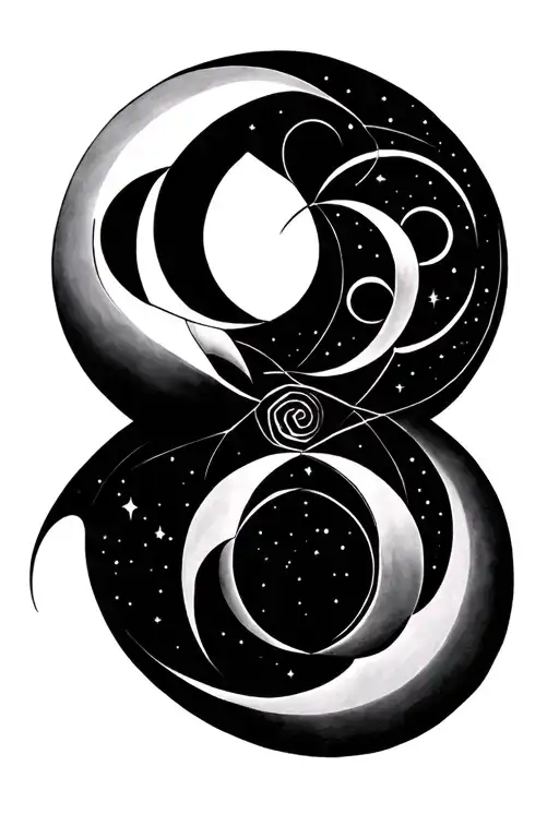 Triple Moon Geometric Design