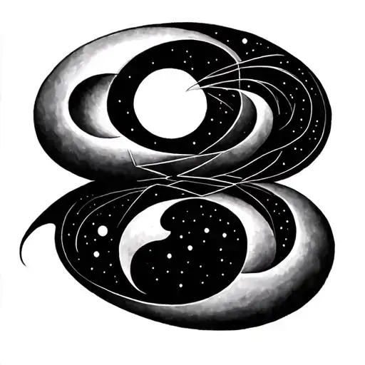 Triple Moon Geometric Design