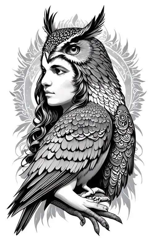 The Goddess Femis With The Owl