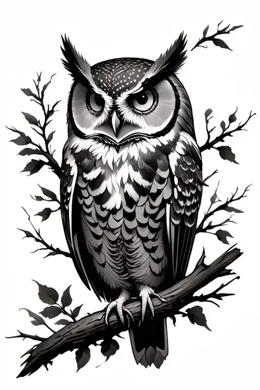 Wald Owl Whole Arm Sleeve