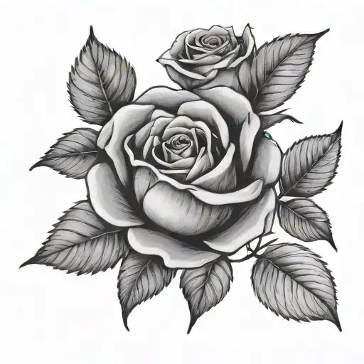 Rose And Leaves
