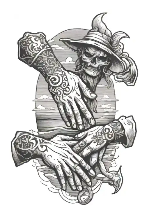 Beach Christian Friends Holding Hands