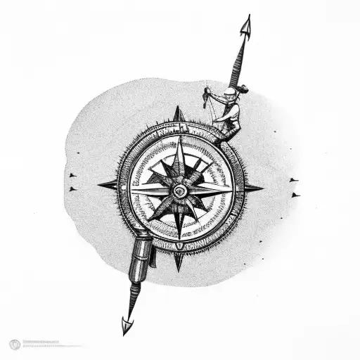 Fisher Man On A Compass