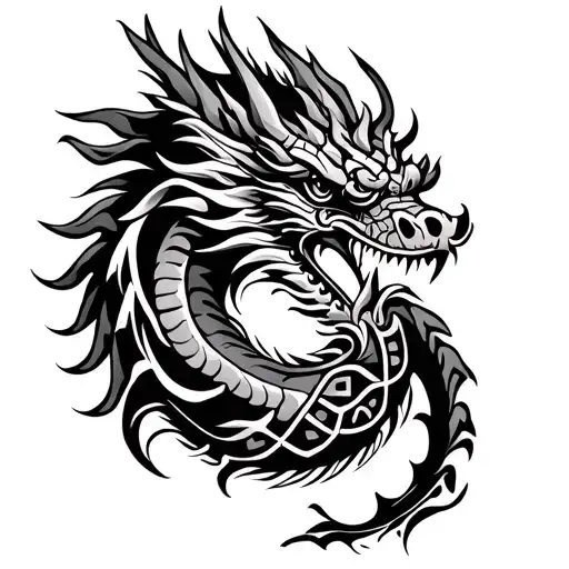 Dragon Polynesian Maori Style