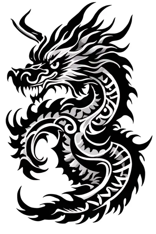 Dragon Polynesian Maori Style