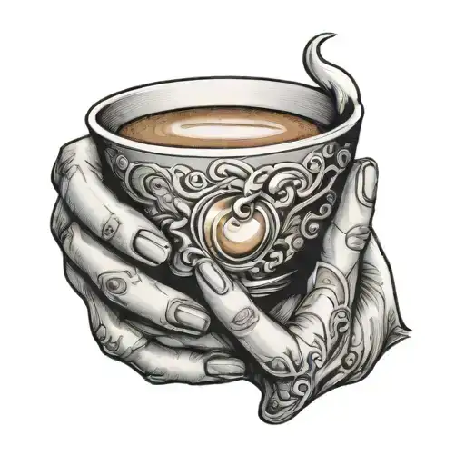 Hand Holding A Coffee Cup