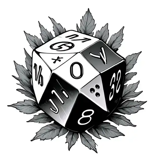D20 Dice With Leaves Surrounding It With The World How Do You Want To Do This Below