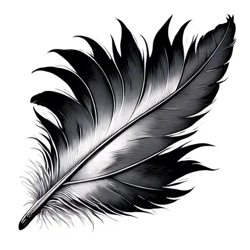 Original Feather Which Represents Freedom With The Letter Subtly Integrated Into The
