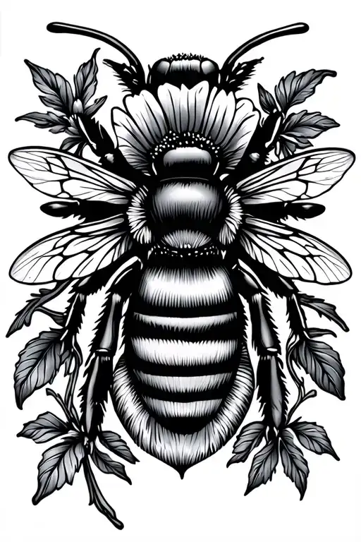 Flowers Bee Mandela Style Mixed