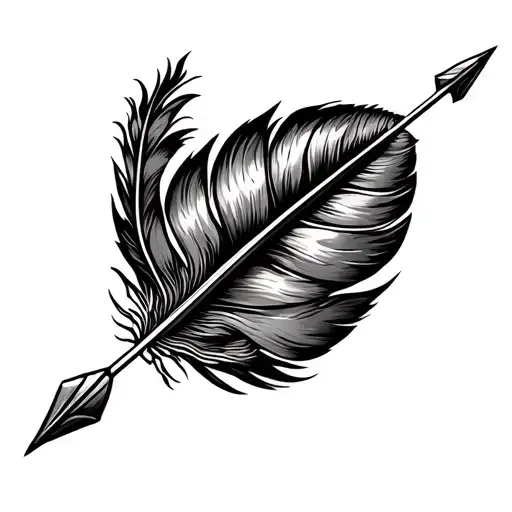 Turkey Feather With Archery Arrow