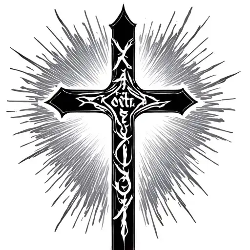 Cross With Faith Over Fear Written Out