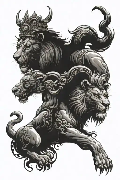 Gods With Lion