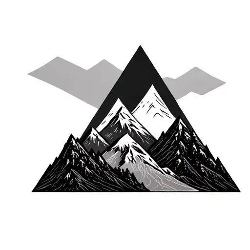 Mountains Geometric Triangle Nature Fineline