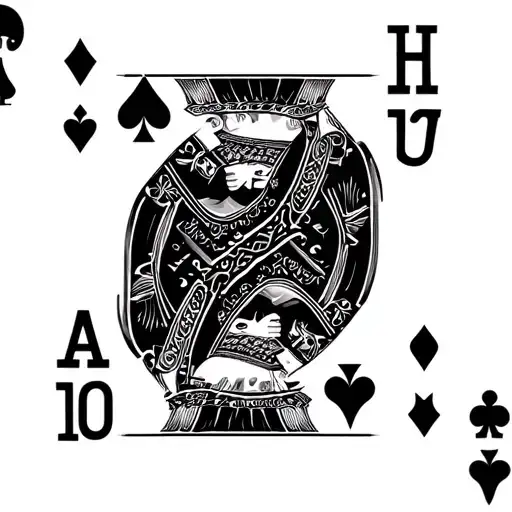 Card King Of Spades With A Chess Piece