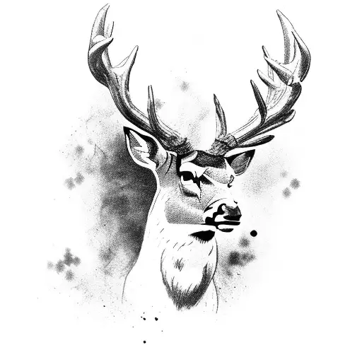 A Muscular Deer Playing Poker In A Futuristic Setting