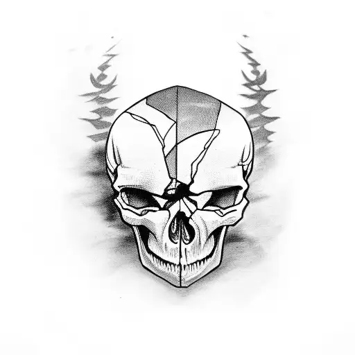 Skull Effigy With Dark Eyes