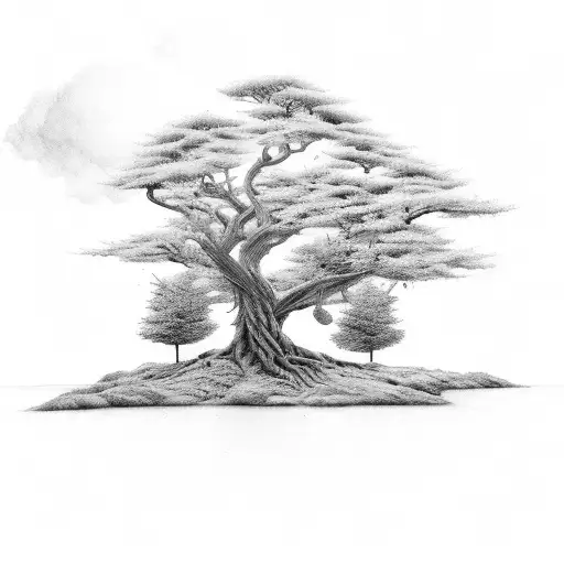 A Tree Whose Top Is A Giant Skein